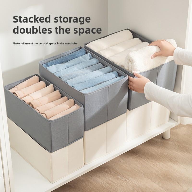 Oxford Cloth Storage Bin With Dividers For Closet And Bedroom Organization