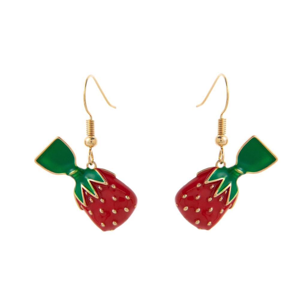 Autumn Fruit Gold-Plated Earrings - Trendy European American Style