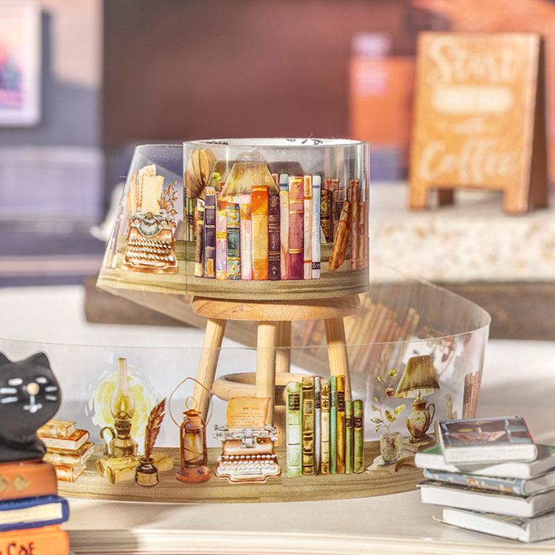 1 Roll Washi Tape 2m Small Town Daily Life Dining Trellis PET Tape Scrapbook DIY & Handbook For Phone Case Notebook Decoration