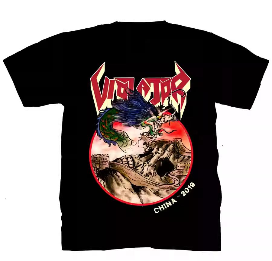 Brazilian Torrent Metal VIOLATOR Band 2019 China Tour T-Shirt Official Genuine Limited T-shirt Summer 2025 New