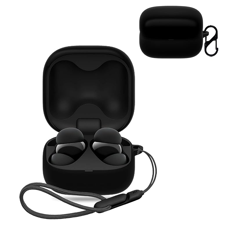 

For LinkBuds Fit WF-LS910N for case cover [NOUKAJU] wireless earphones silicon protective case (With carabiner + strap included) ) Fall prevention