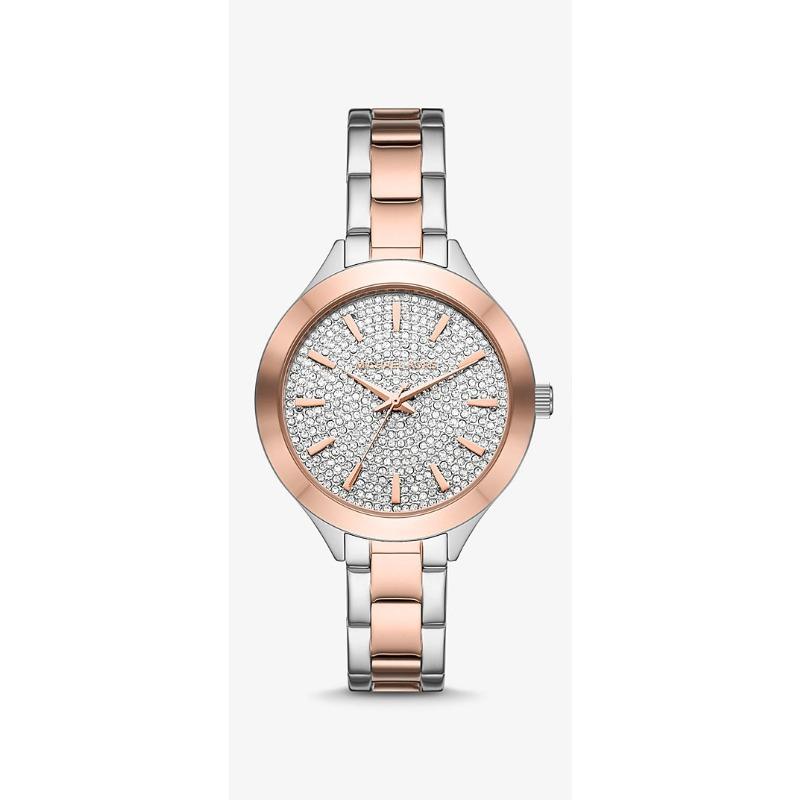 Michael Kors Pavé Two-Tone Watch and Heart Bracelet Set MK1045 розового золота