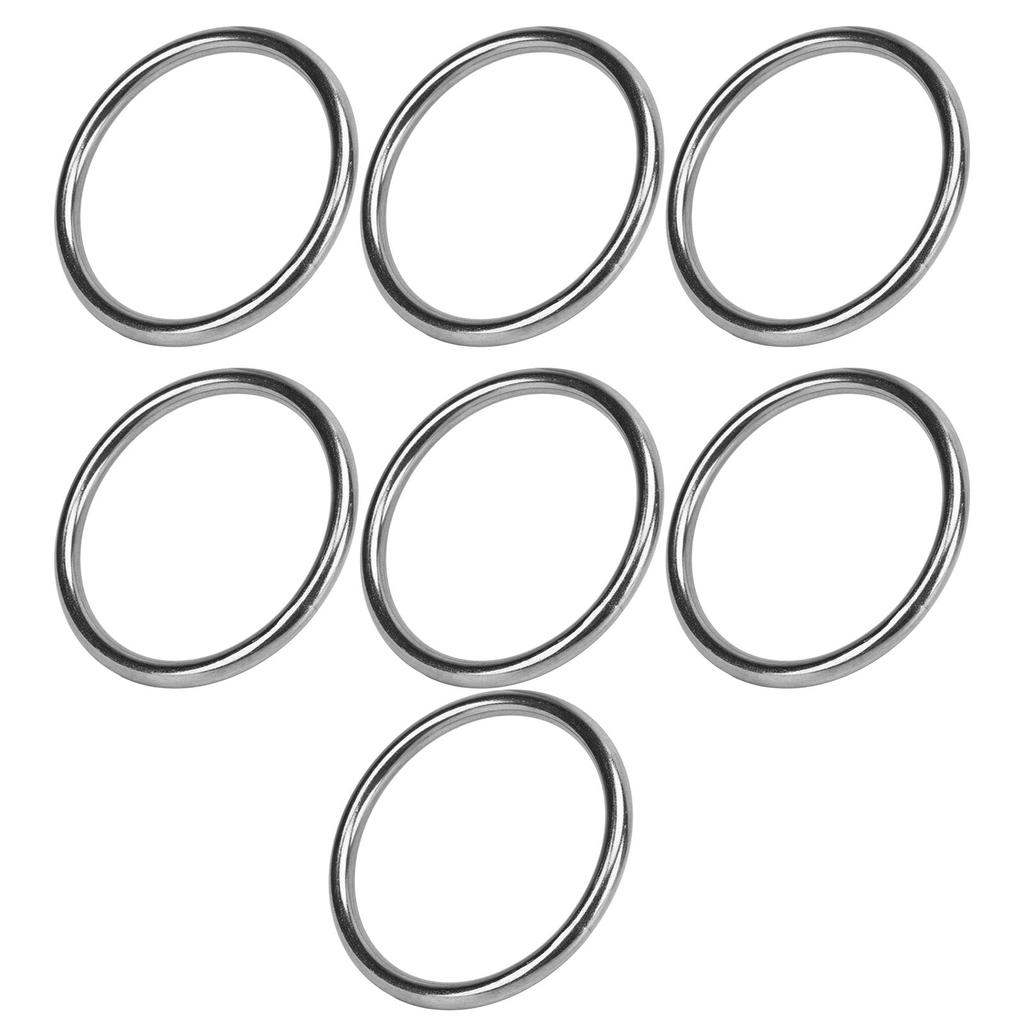 7 Stück Metall-O-Ring Wasserdicht Rostfrei 304 Edelstahl Hohe Tragfähigkeit Nahtlos Geschweißt Runder O-Ring 8x80mm