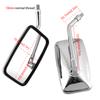 1Pair Universal Rectangle Motorcycle Rearview Mirrors 10mm Chrome Retrovisor De Moto Mirror Moto For Honda Scooter