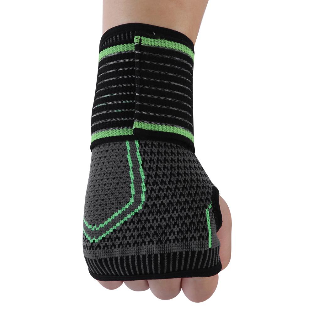 Sport Protection Wristband Bracer Hand Wrist Guard with Pressure Belt(M)