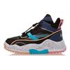 Li Ning Kids Fleece Comfortable Non-Slip Shock Absorbing Wear-Resistant Warm Casual Shoes Kids Casual Shoes Black Blue YKCR190-22