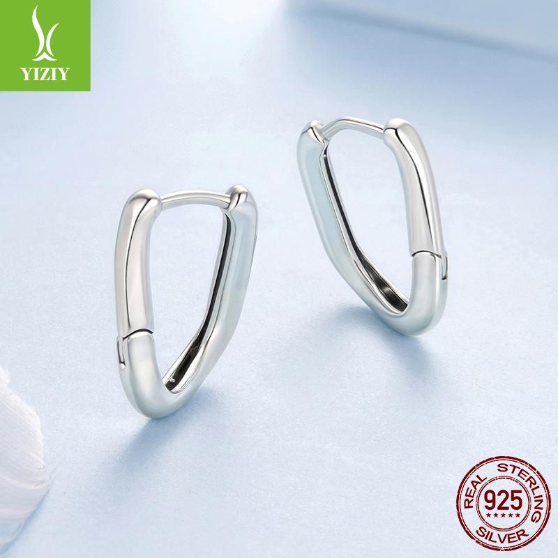 Staggered Geometric Ear Buckle Full Body Silver Simple Premium S925 Sterling Silver Earrings Earrings
