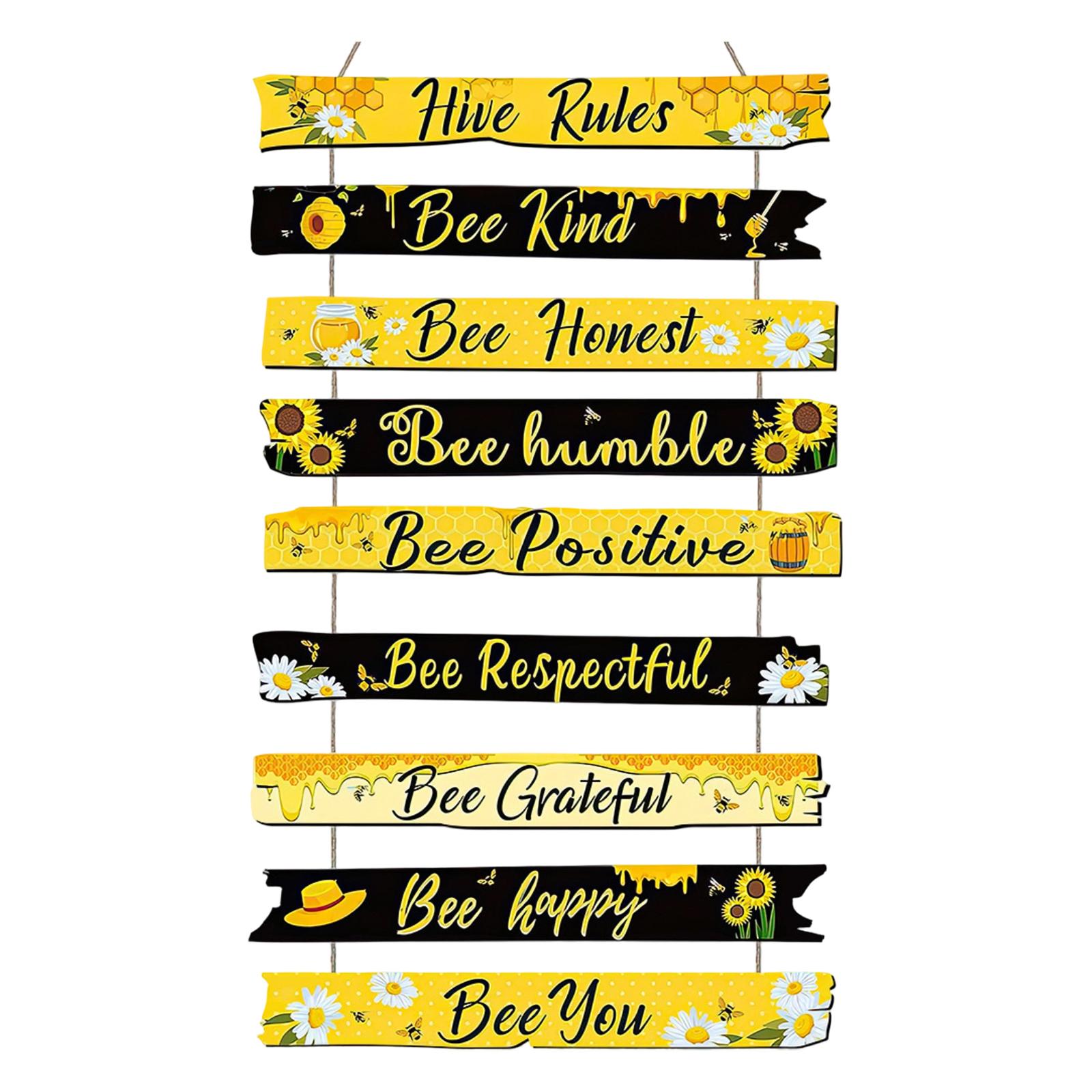 

American Decorative Plaque With Bee And Honeycomb Design, Suitable For Study And Living Room. One Size