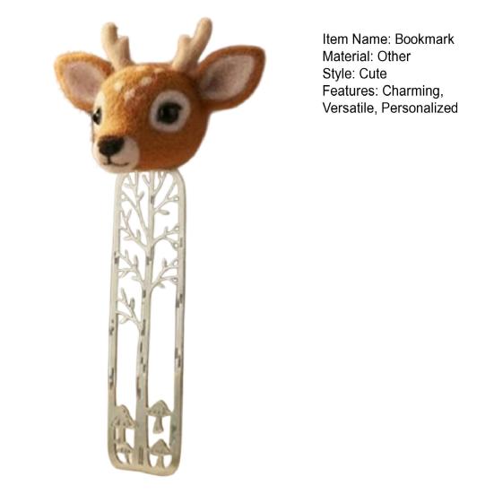 Whimsical Forest Friends Bookmark Felt Page Marker Lightweight Portable Book Marker Graduation Gift for Book Lovers Teachers Students Reading