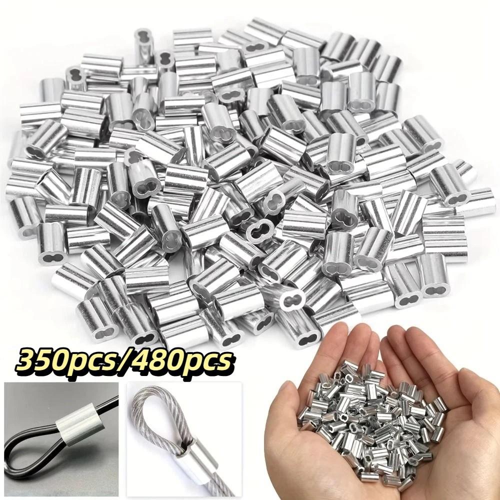 Double Hole Aluminum Sleeve Clamps Aluminum Material Cable Crimp Sleeve Cable Management