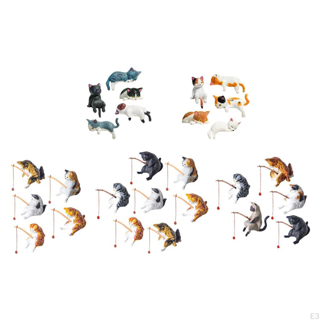 Cat Car Interior Accessories Figurines for Computer Display Adorable Crafts Decor Desk