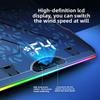 Laptop Cooling Pad 15 Fans RGB Light LCD Display Adjustable Speed Notebook Cooler Stand