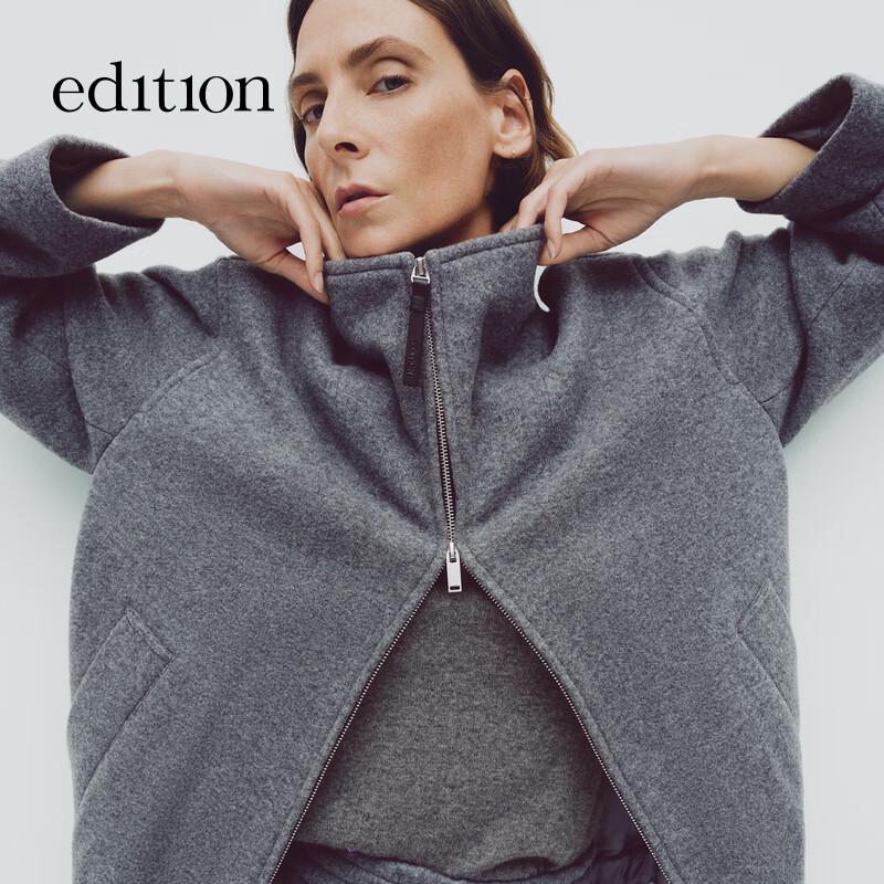 editionE+ 2025 Winter Wool Blend Sport Sweatshirt Jacket