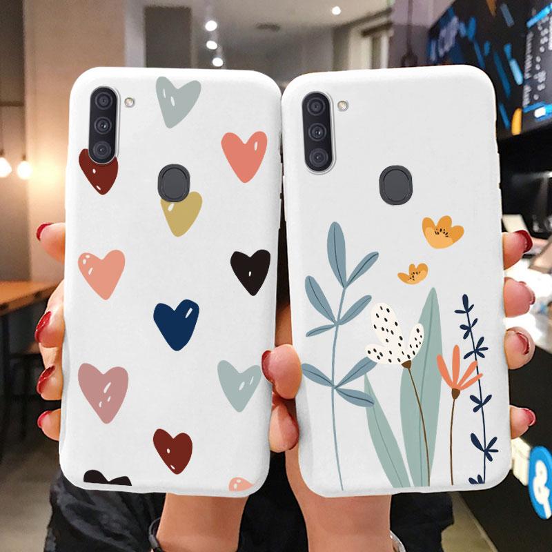Soft Case For Samsung Galaxy A11 M11 Phone Cover Cute Flowers Butterfly Fundas TPU Coque For Samsung A11 A 11 M GalaxyA11 Bumper