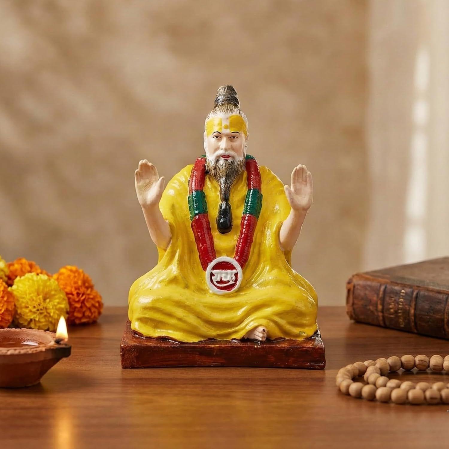 

eCraftIndia Premanand Maharaj Ji Idol Showpiece for Home Decor Living Room Bedroom Office Pooja Room
