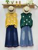 327 Autumn Japanese Sweet Handmade 3D Flower Loose Knit College Vest