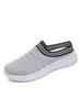 Women'S Shoes Casual Sneakers Striped Knit Breathable Slip-On Walking Shoes For Women Free Shipping