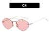 Ladies Rimless Polygon Sunglasses Women Brand Designer Trendy Gradient Sunglasses Female Candy Glasses UV400