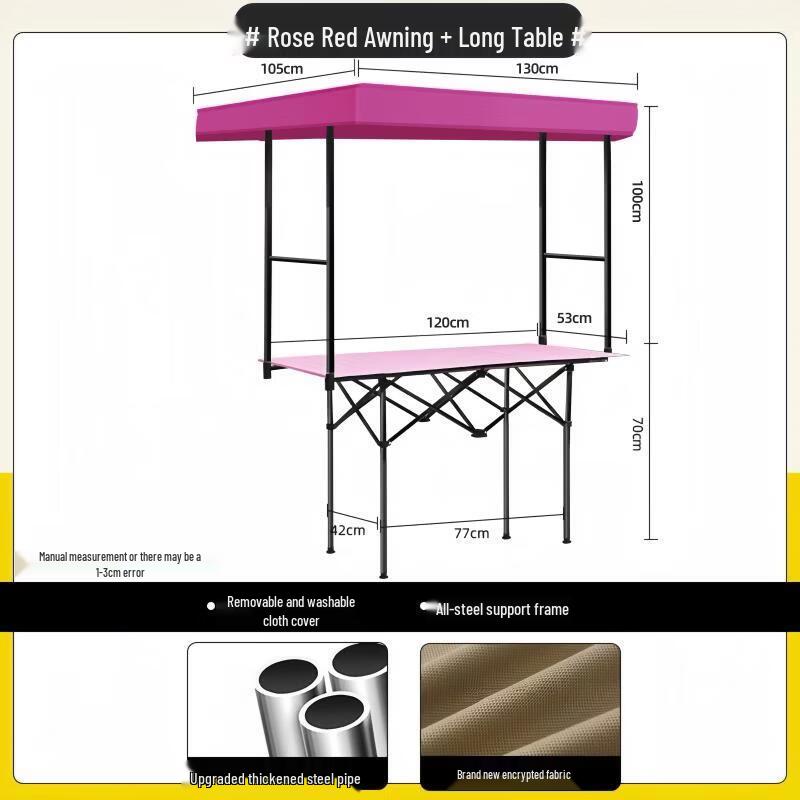 Extra-Wide Portable Stall Canopy with Adjustable Table