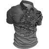 Polo à manches courtes imprimé boussole nautique pour homme T-shirt graphique décontracté