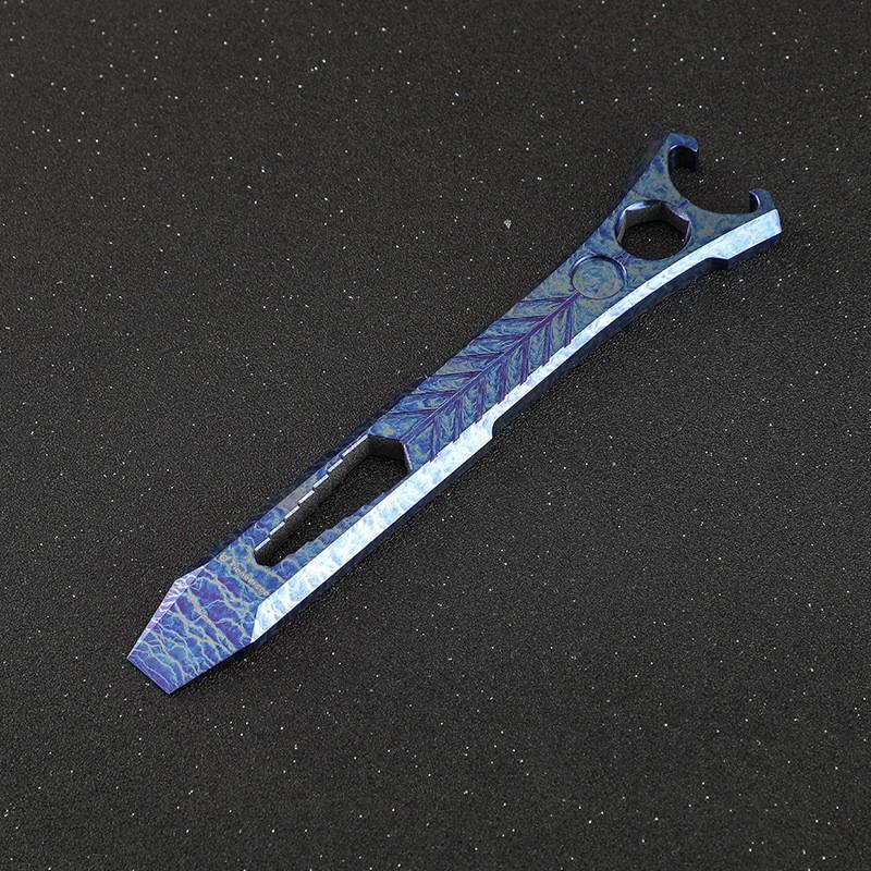 Titanium Multi-Tool EDC Pry Bar Outdoor Survival Camping Bottle Opener Hex Wrench