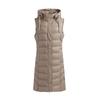 Dámská péřová vesta střední délky s kapucí - Korejský styl, Slim střih, Bezrukávová bunda na podzim/zimu