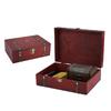 Vintage Wooden Jewelry Storage Box Retro Antique Living Goods Organizer Gift Case