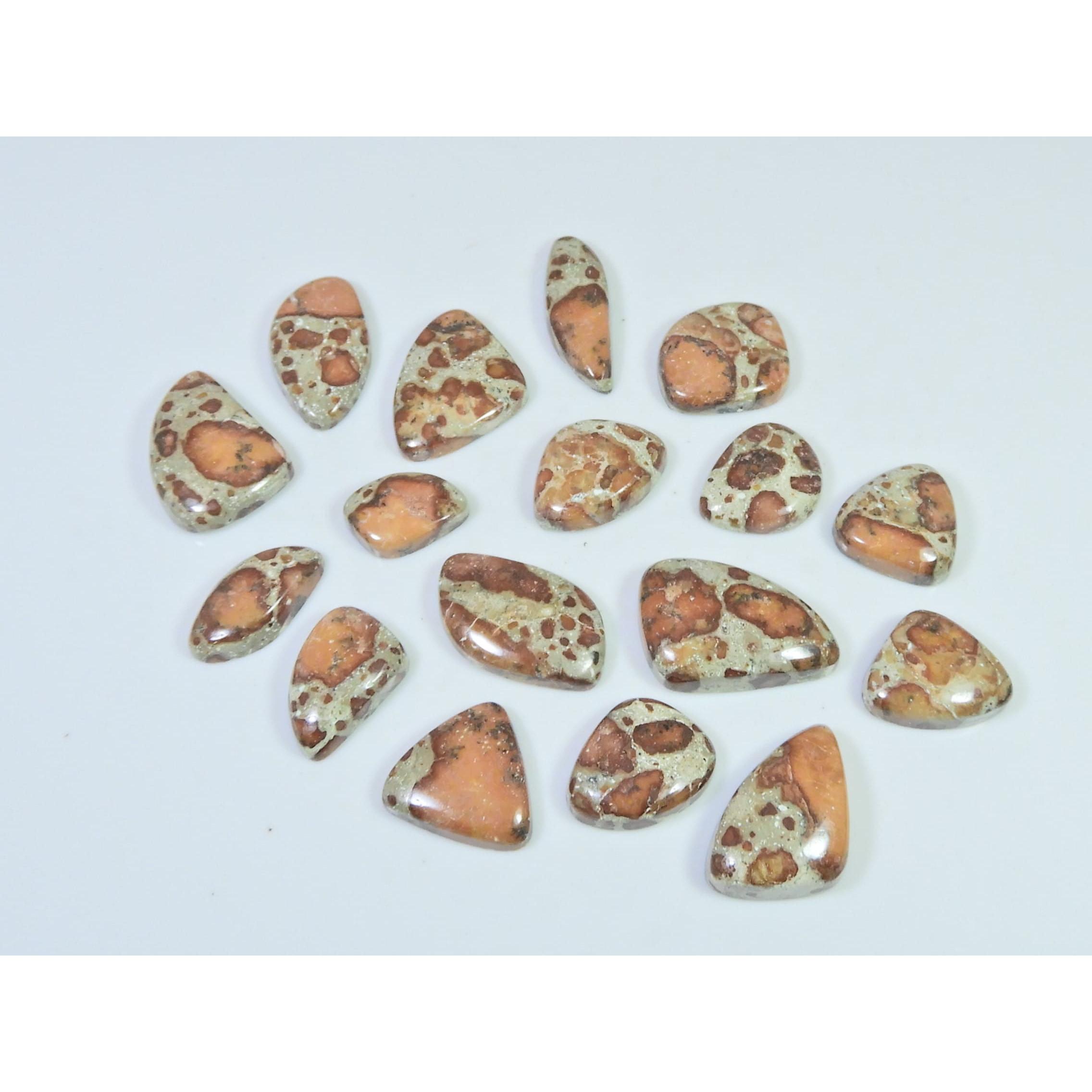 172Cts.Natural Asteroid Jasper Fancy Shape Cabochon Loose Gemstone 17Pcs Lot C-2444