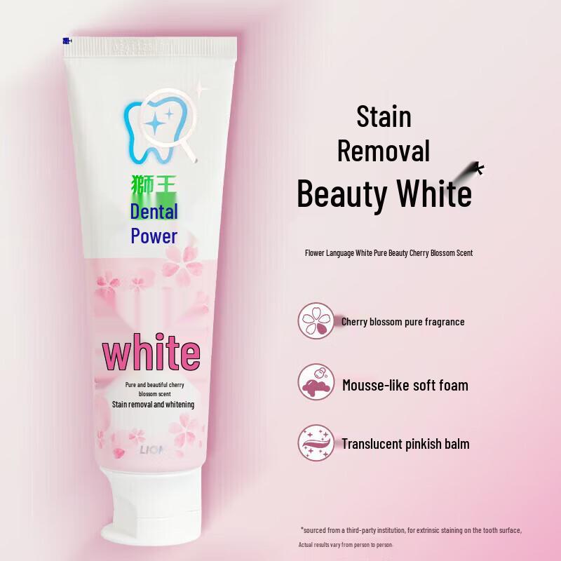 Lion Dentifique Cherry Blossom Whitening Toothpaste & Toothbrush Set