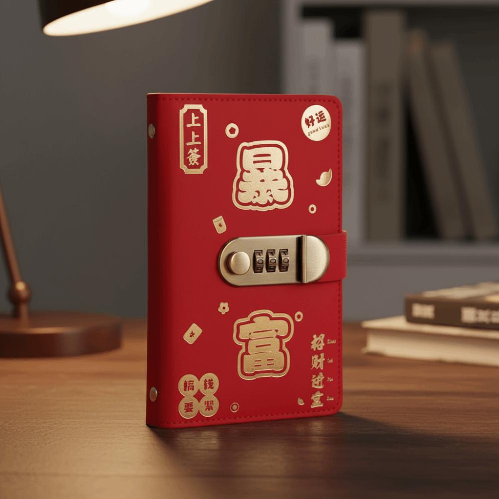 With Password Lock Saving Money Binder Handbook Account Book Planner Organizer  Family