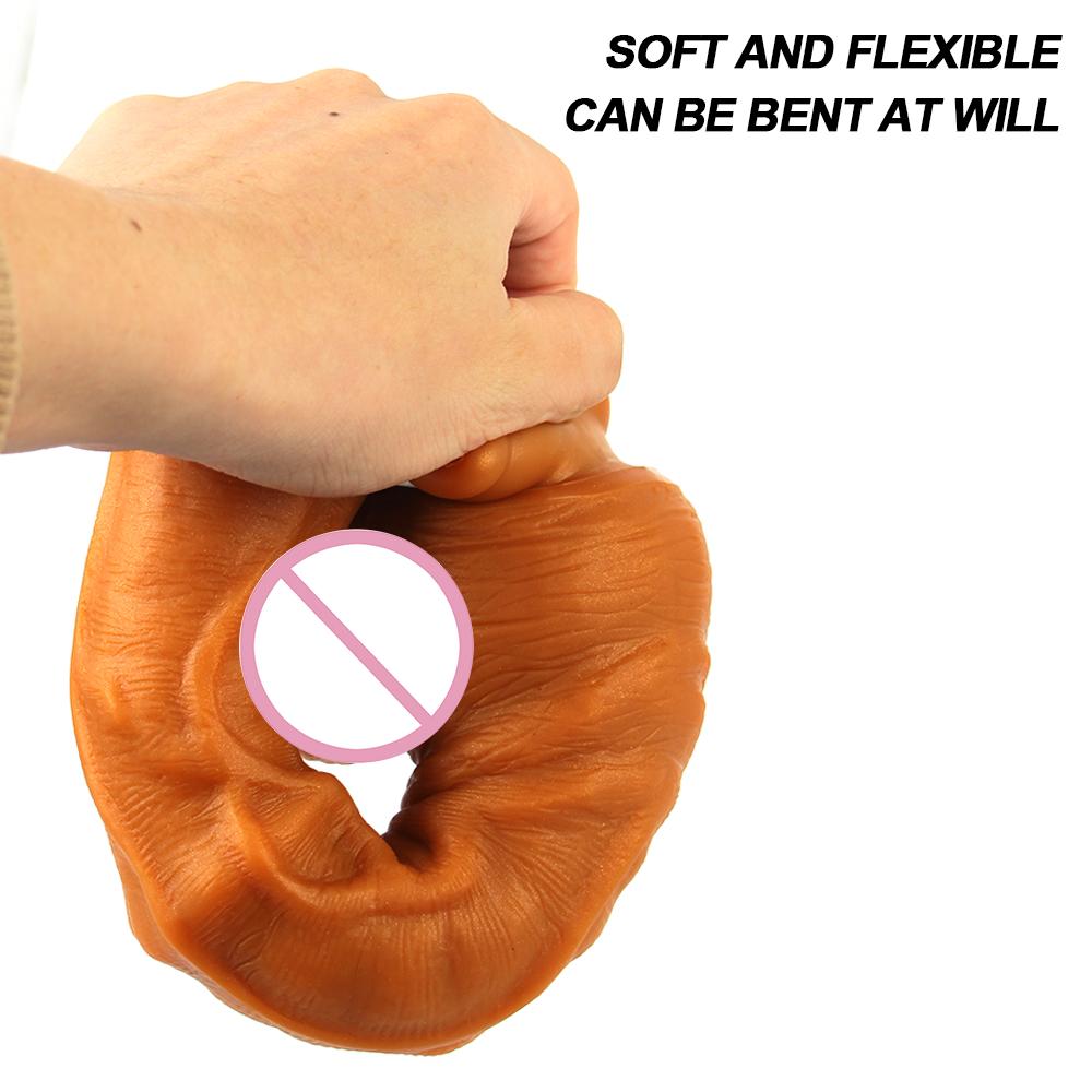 Kobieta masturbacja uczucie skóry realistyczny penis wielki kutas z przyssawką zabawki erotyczne dla kobiet ogromny koń Dildo dla dorosłych