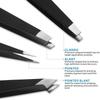 Pinzetten-Set 4 Teile Professionelles Make-up-Werkzeug Edelstahl Geeignet für Augenbrauen Ausgezeichnete Präzision für das Gesicht