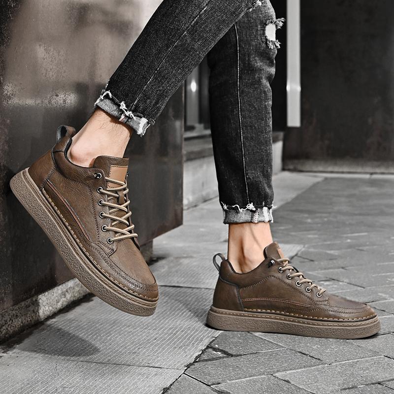 Модная удобная мужская обувь на платформе — фото 7