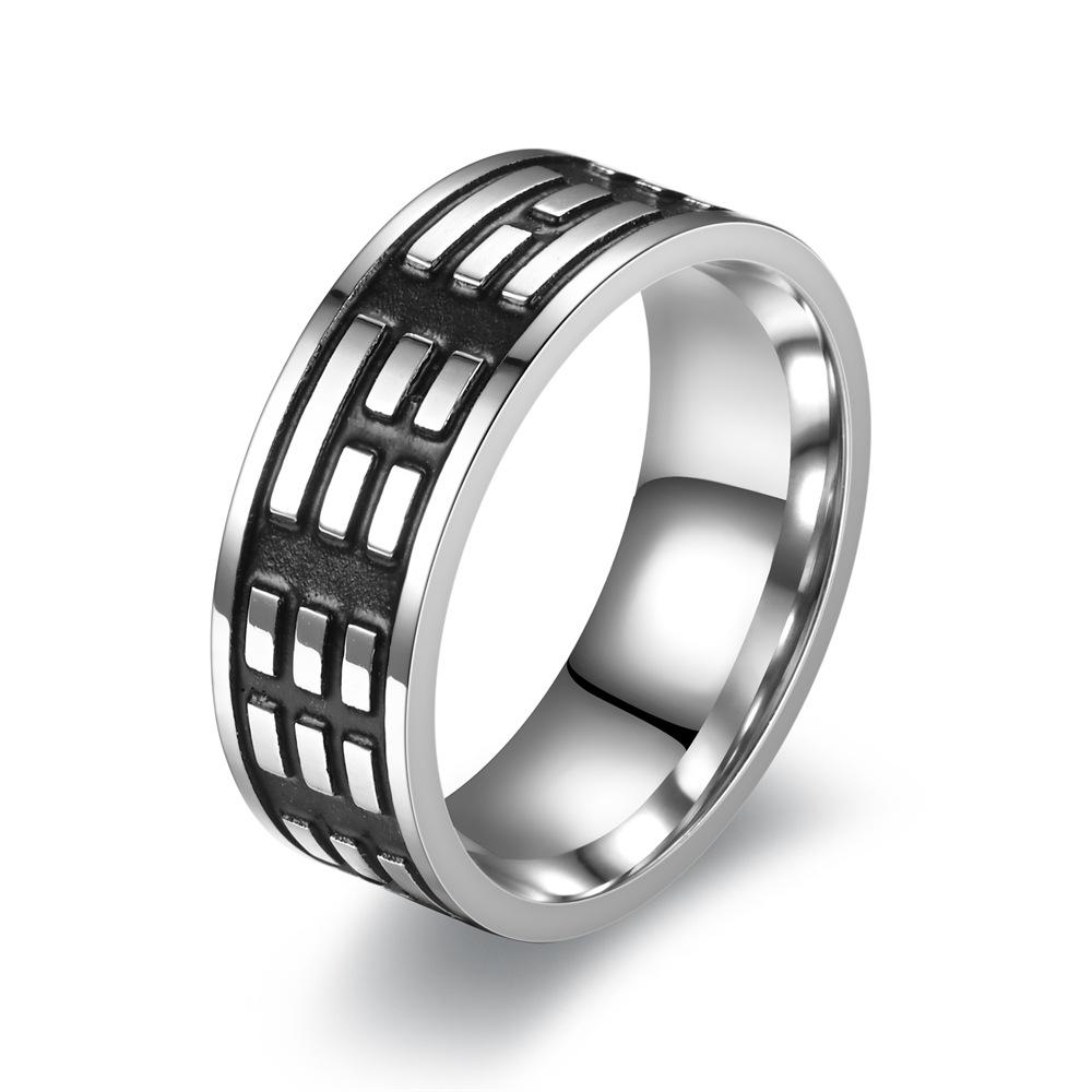 Men's Rotating Cross Titanium Steel Ring - European & American Style Stainless Steel Jewelry