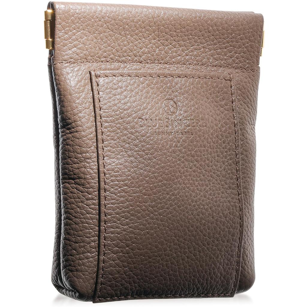 Coin Genuine Leather Mini Fits Credit and Flip Coin Purse for Men and Simple and Minimalist CC10 [BLUE SINCERE] All-in-One Case, Wallet, Cards, Bills,