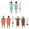 Flintstoneovci Betty Barney Fred Wilma Cosplay Kostýmová Súprava Z Polyesterovej Látky Na Halloweenovú Párty A Tematické Podujatia