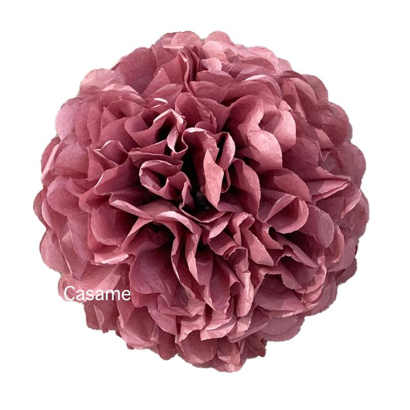 5 piezas de 6, 8, 10, 12 y 14 pulgadas de papel de seda, pompones de papel para fiestas de bodas, pompones de flores para decoración de bodas, cumpleaños y bebés