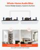 In-Wall Speakers, 203.2mm, In Wall Speaker System with Paintable Grille, Hi-Fi Sound, 200W Peak, 2-Way Rectangular Speakers, for Damp Humid Indoor