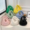 Korean winter new cloud bag fashion down large capacity shoulder messenger bag pleated underarm tote bag