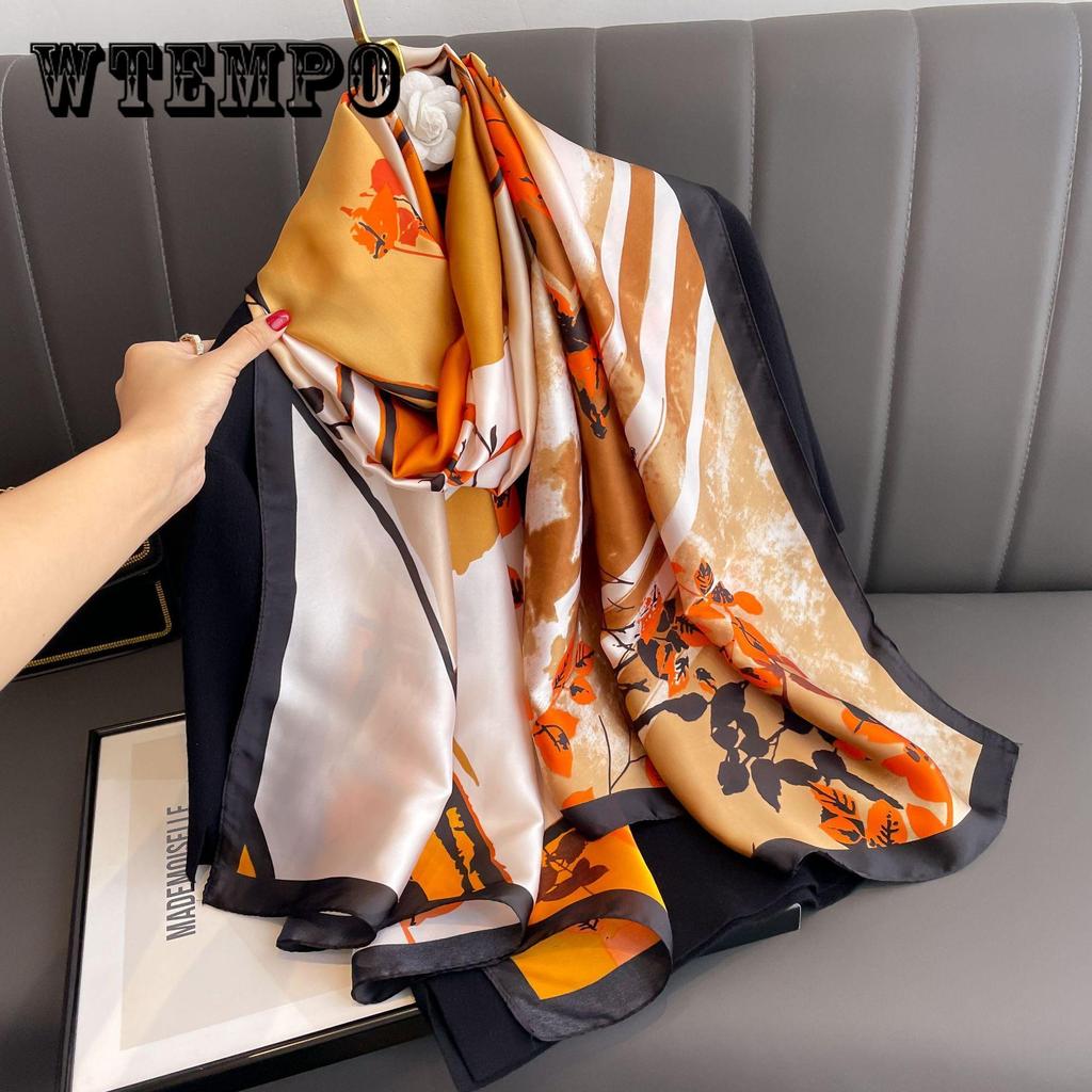Jarní šátek pro ženy, luxusní design, hedvábný hladký šátek, měkký muslimský čelenka, plážový šátek 85x180cm