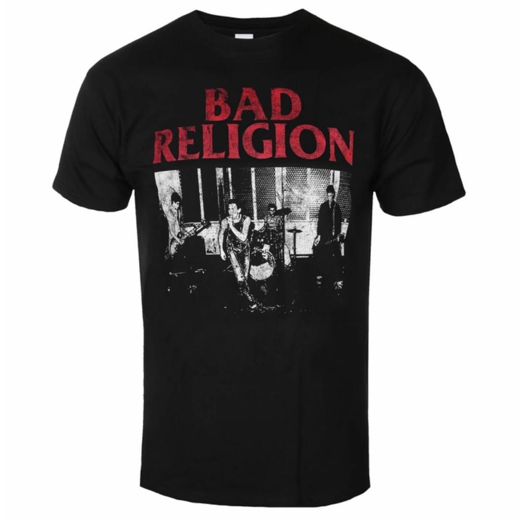 Bad Religion Live 1980 Patroon Bedruikt T-shirt Hardcore Punk Stijl Band T-shirt Voor Dagelijks En Concert Gebruik