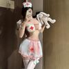 Sexy Lingerie Sweet Nurse Pure Desire Cute Hot Uniform Sexy Lingerie Sweet Spicy Hollow Pajama Set