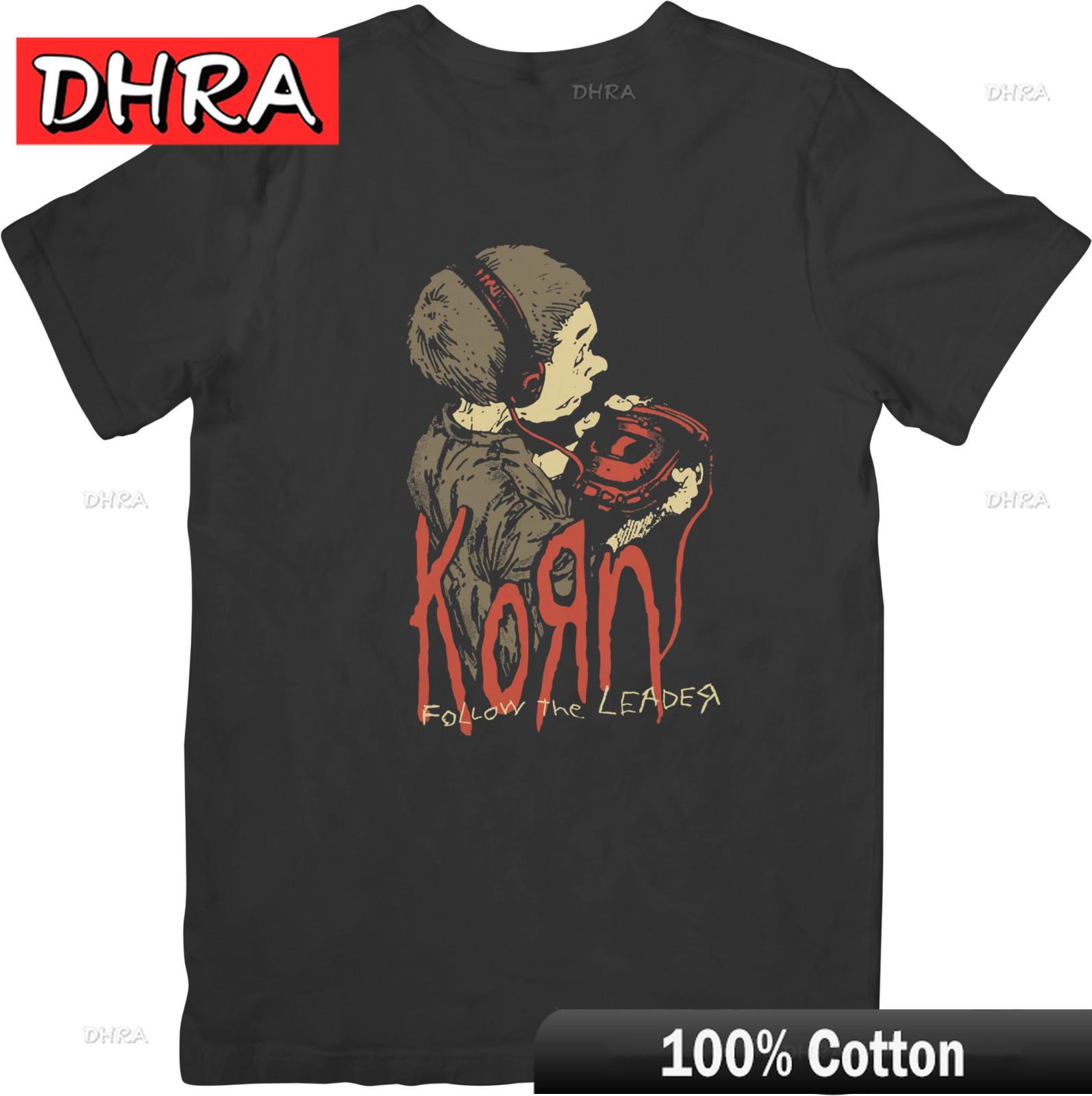 

Korn Heavy Metal Music Unisex Fit for UNIsex Women Quality Cotton TShirt Black Classic Urban TShirt Hip Hop Holiday Style 4XL
