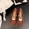 City Girl~ Super Soft Lambskin Fragrant Badge Buckle Ballet Shoes Female Mary Jane