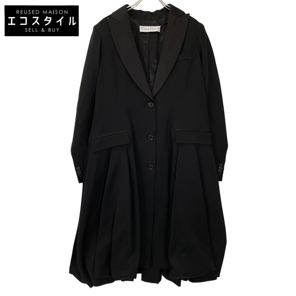 J.W.Anderson CO0100PG0011999 Black tapered tuxedo coat coat UK12 blackUsed
