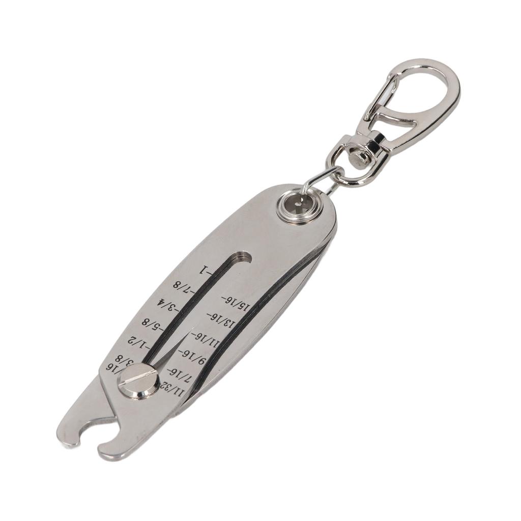 Thread Size Checker Keychain Portable Accurate Nut Bolt Size Finder Inch Metric 2 Scale