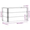 Vidaxl Pallet Extensions, 3 Pcs, Black, 100X50 Cm, Pine Wood