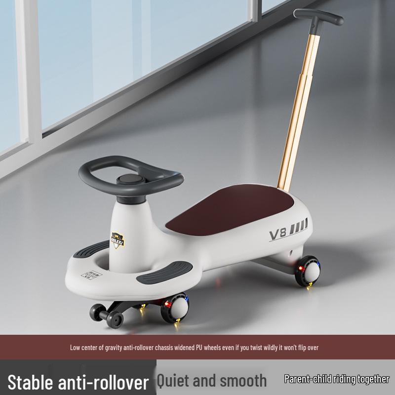 Children's Sliding Wiggle Car, Ages 1-3, Double Person, Anti-Rollover, Suitable for Adults