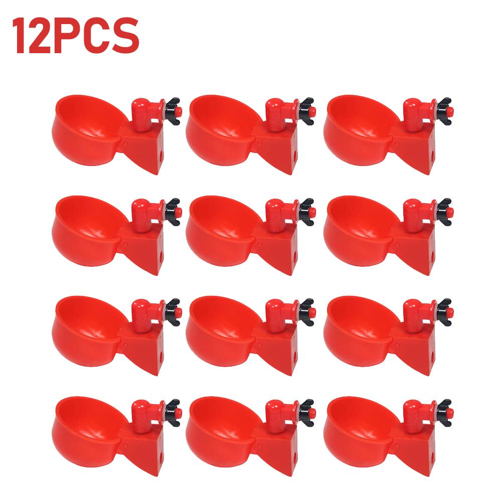 6-48pcs Chicken Duck Drinking Cup Automatic Drinker Chicken Feeder Drinking Fountain Practical Convenient Tools Feeding Supplies