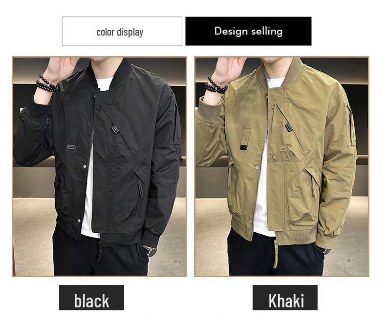 Stilvolle Bomberjacke für Herren: Frühling/Herbst 2025 - Trendig, High-End, Lässiger Baseball-Stil